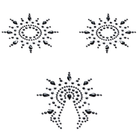 Petits Joujoux Gloria Black Nipple and Vagina Pasties Petits Joujoux Gloria Black Nipple and Vagina Pasties